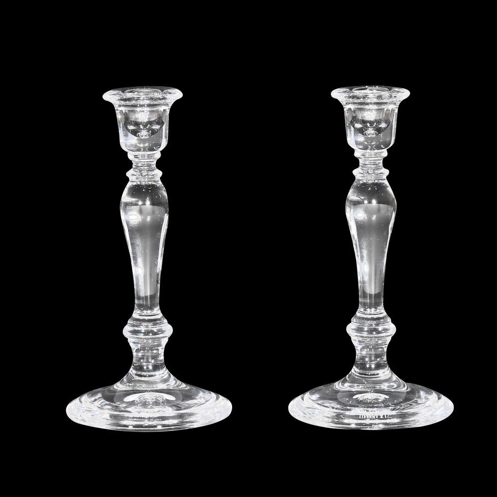 Tiffany & Co. Crystal Candlesticks with Timeless Design